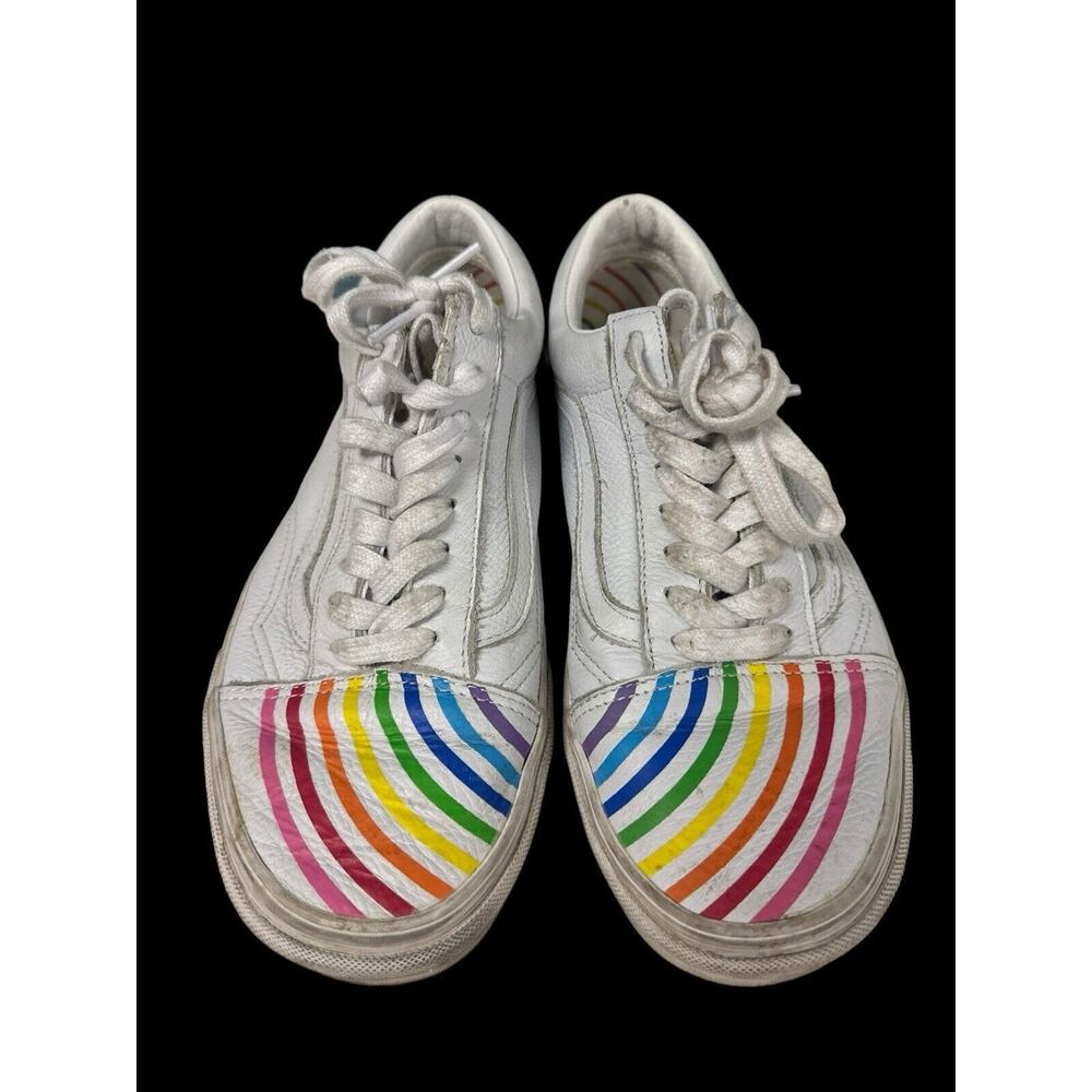 Vans Unisex Off The Wall 721278 White Casual Shoes Sneakers Sz M 8 W 9.5 Leather